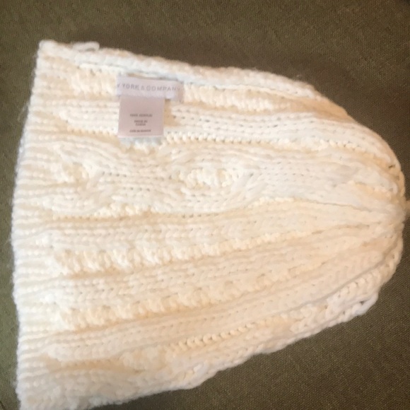 New York & Company White Beanie - Picture 2 of 2